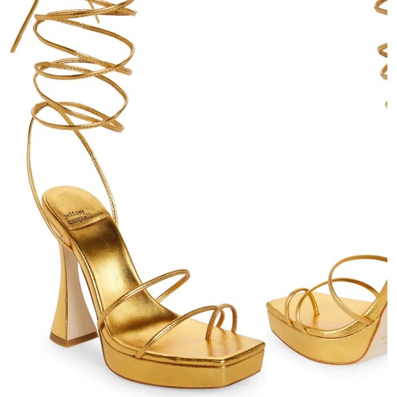 Jeffrey Campbell Shoes - Jeffery Campbell *BRAND NEW* platform gold sandal